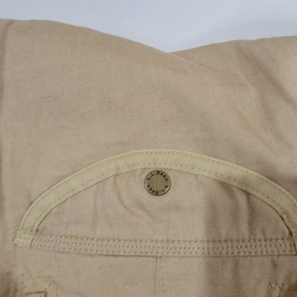LL Bean Pants Womens 14 Favorite Fit Beige Linen Cargo Beach 286694 Lightweight - Picture 6 of 16
